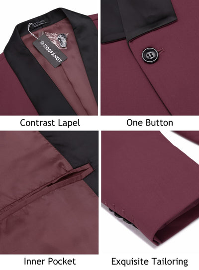Slim Fit Suits One Button Shawl Lapel Tuxedo (US Only) Suit Set coofandystore 