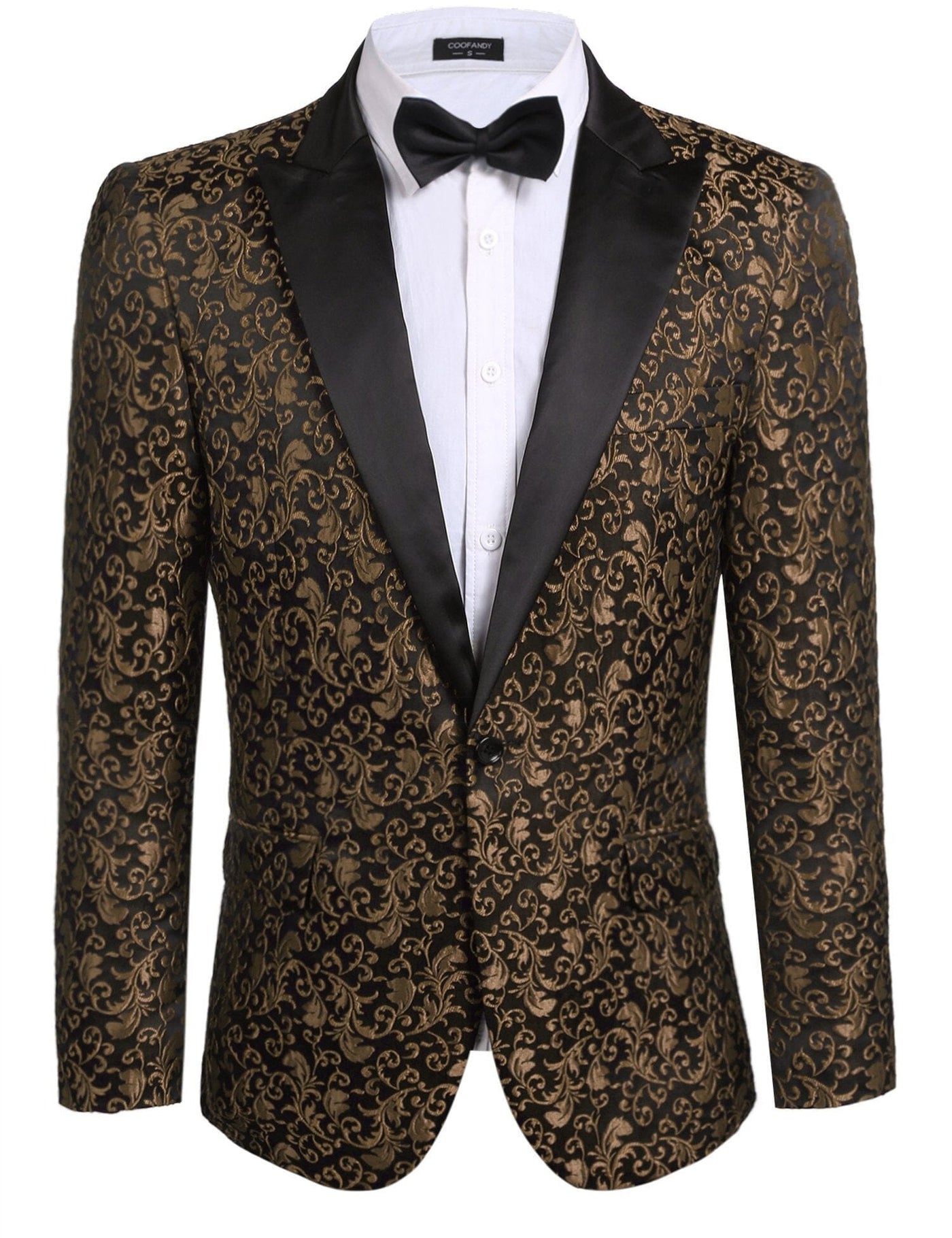 Coofandy Floral Party Tuxedo (US Only) Blazer coofandy Coffee XS 