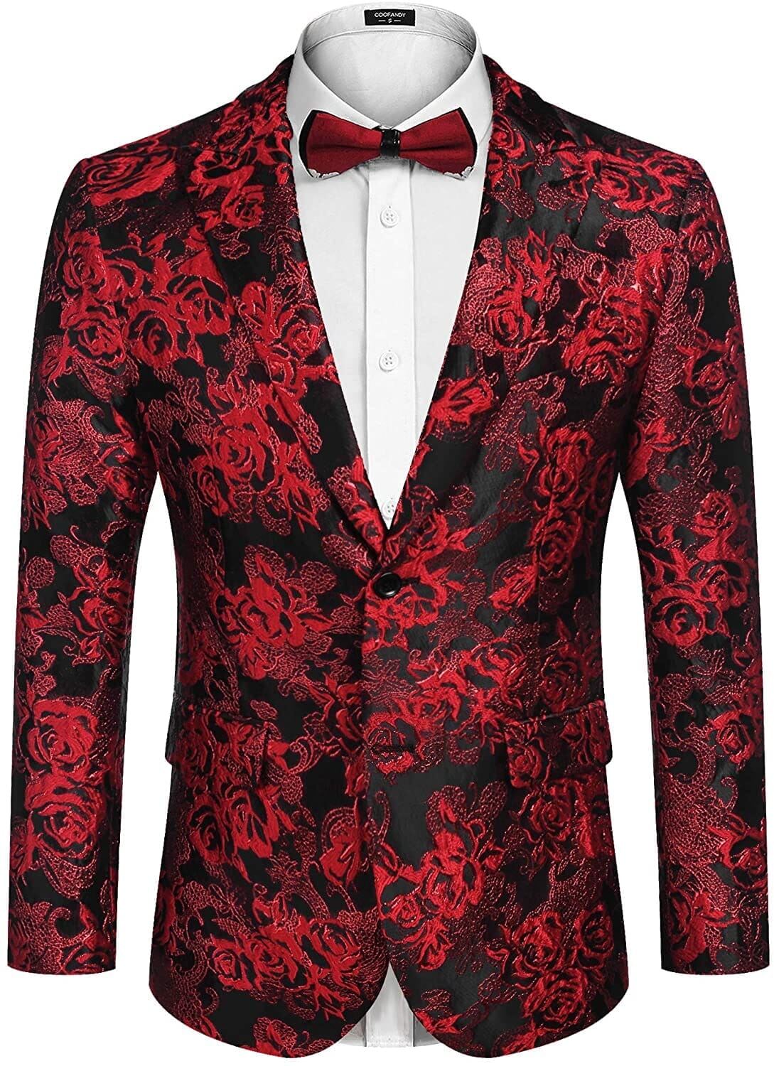 Coofandy Rose Embroidered Blazer (US Only) Blazer coofandy 