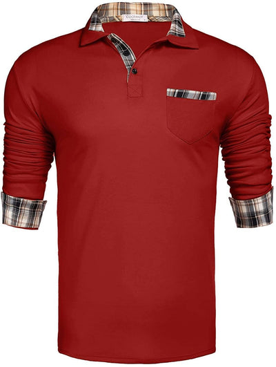 Coofandy Long Sleeve Polo Shirt (US Only) Polos coofandy 