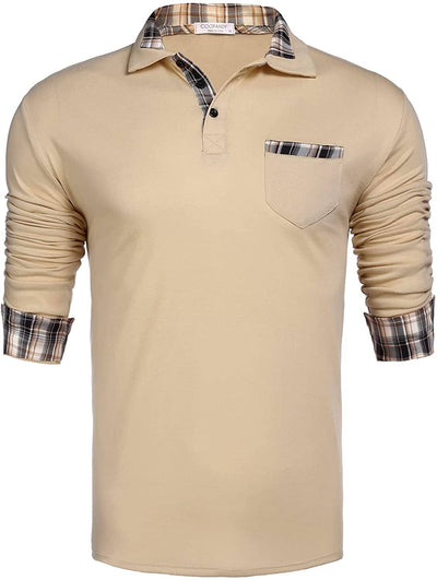 Coofandy Long Sleeve Polo Shirt (US Only) Polos coofandy 