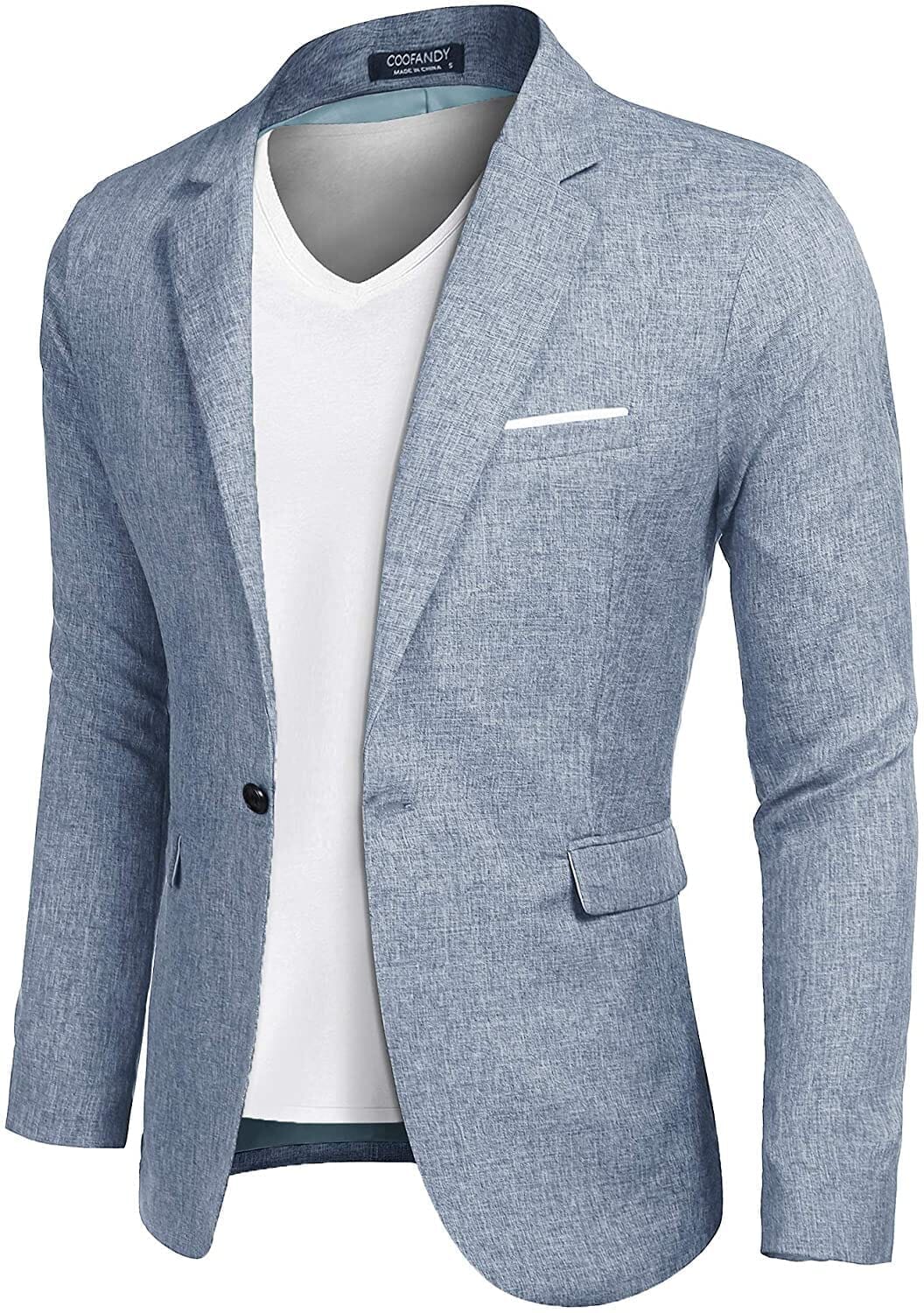 Casual Suit Jackets (US Only) Blazer coofandy Blue-Gray S 