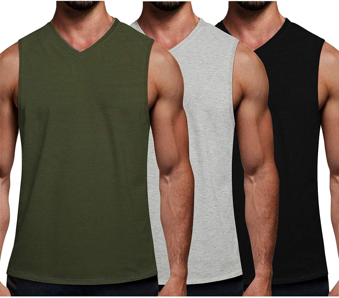 Coofandy 3-Pack Fitness Tank Top (US Only) Tank Tops coofandy 