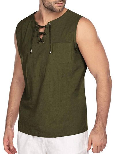 Coofandy Linen Tank Top (US Only) Tank Tops coofandy 