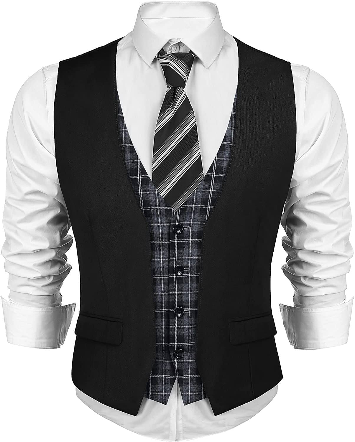 Coofandy Business Suit Vest (US Only) Vest coofandy Black S 