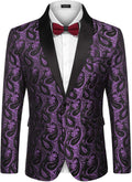 Coofandy Paisley Shawl Lapel Blazer (US Only) Blazer coofandy 