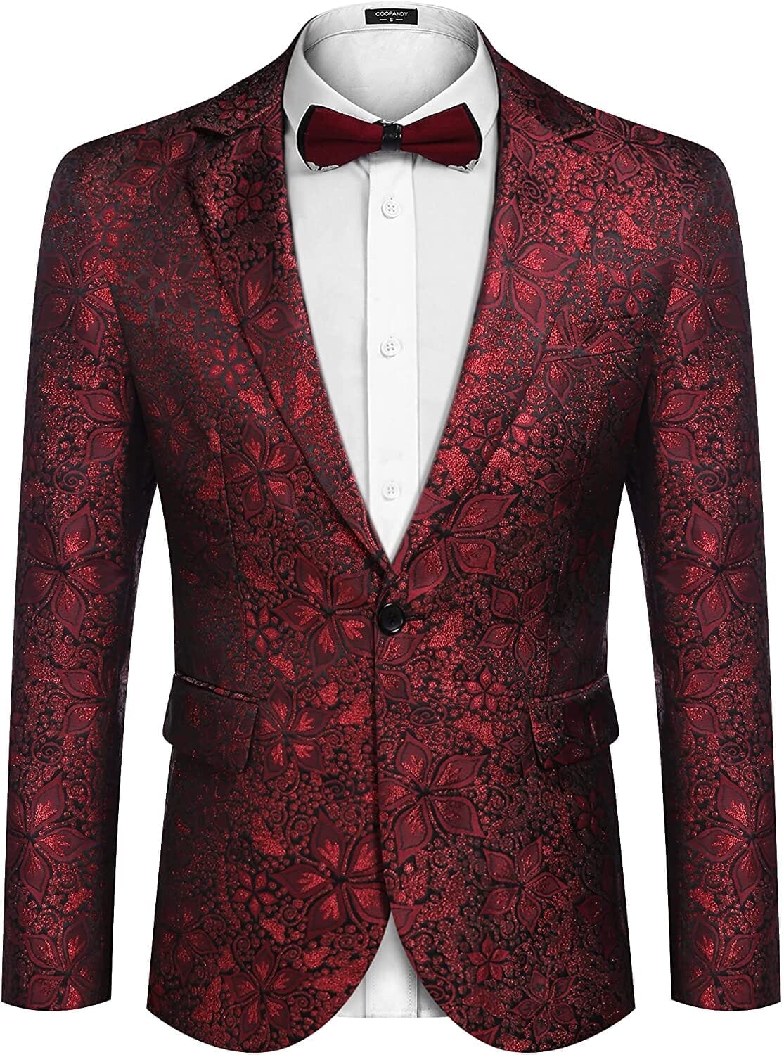 Coofandy Party Dress Blazers (US Only) Blazer coofandy Wine Red S 