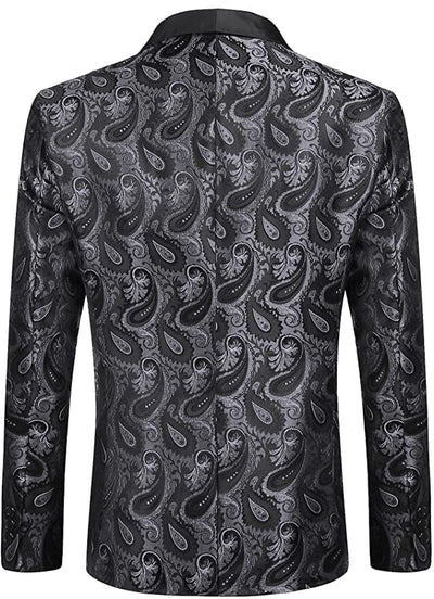 Coofandy Paisley Shawl Lapel Blazer (US Only) Blazer coofandy 