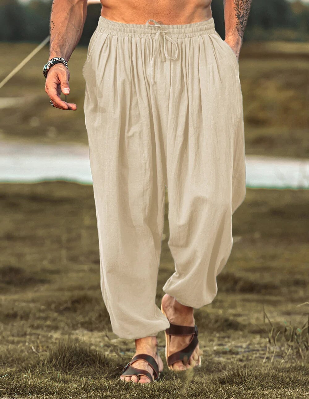 Coofandy Loose Fit Linen Style Hippie Pants (US Only) Pants coofandy 