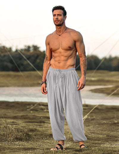 Coofandy Loose Fit Linen Style Hippie Pants (US Only) Pants coofandy 