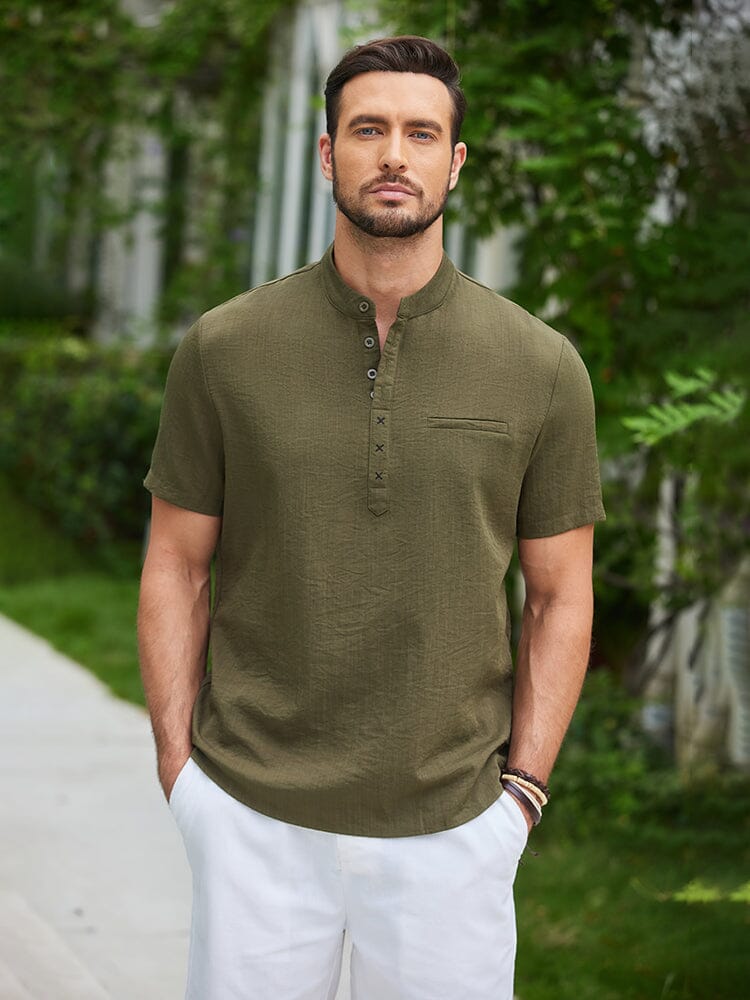 Classic Comfy Summer Henley Shirt (US Only) Shirts coofandy 