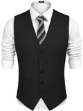 2-Piece Two Button Solid Prom Tuxedo Blazer Vest Set (US Only) Blazer COOFANDY Store 
