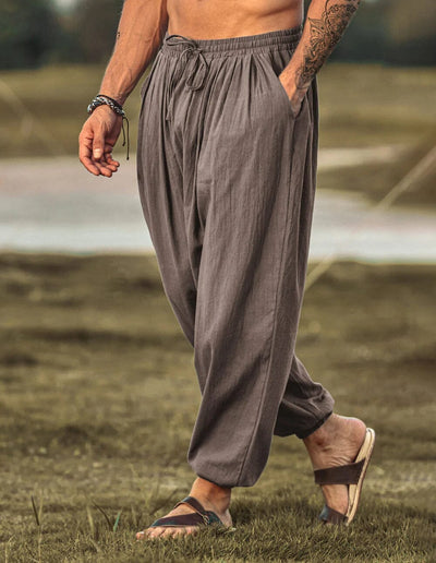 Coofandy Loose Fit Linen Style Hippie Pants (US Only) Pants coofandy Coffee S 