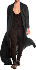 Lightweight Ruffle Shawl Long Length Drape Cape Cardigan (US Only) Cardigans COOFANDY Store Dark Grey S 