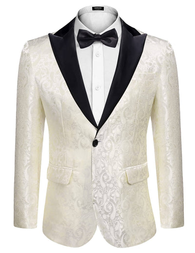 Coofandy Floral Party Tuxedo (US Only) Blazer coofandy White XS 