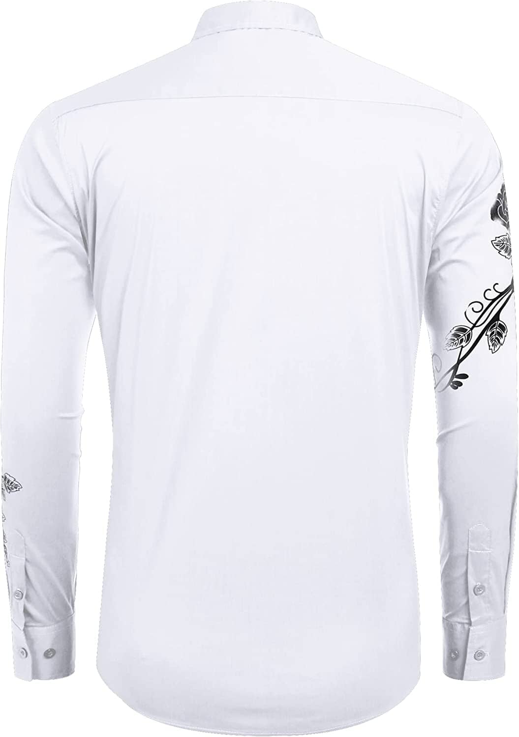 Rose Printed Slim Fit Dress Shirts (US Only) Shirts coofandy 