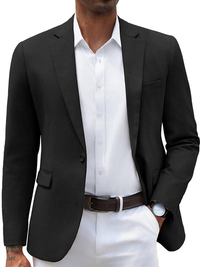 Casual Business Suit Jacket (US Only) Blazer coofandy Black S 