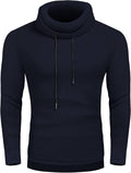 Knitted Pullover Turtleneck Sweater (US Only) Sweaters COOFANDY Store Navy Blue S 