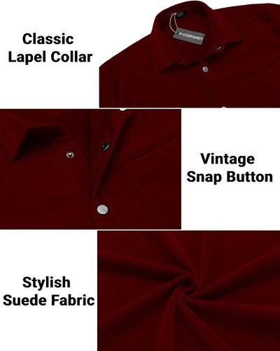 Vintage Shirt Coat (US Only) Button-Down Shirts COOFANDY Store 