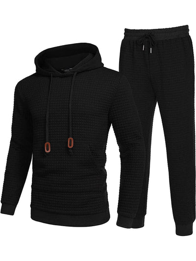 2 Piece Workout Hoodies Sets Sweatsuits (US Only) Sports Set Simbama Black S 