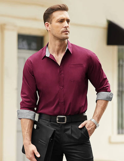 Fashion Business Cotton Dress Shirt (US Only) Shirts COOFANDY Store 