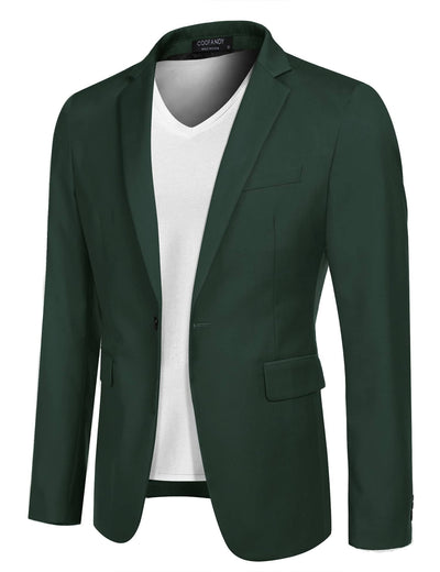 Casual One Button Blazer (US Only) Blazer coofandy Green XS 