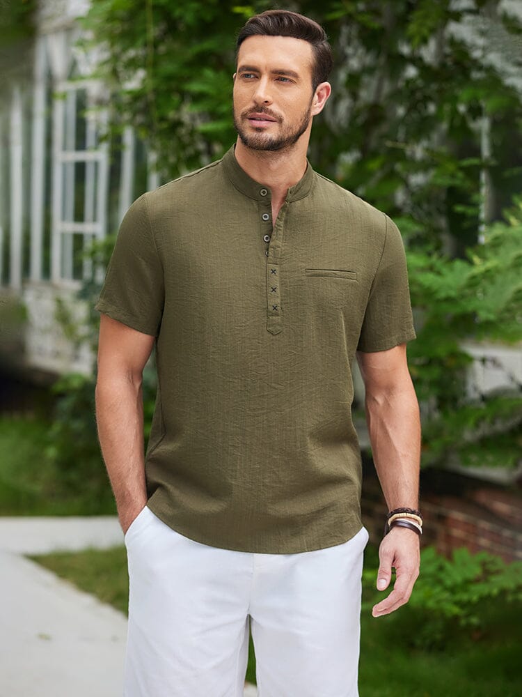 Classic Comfy Summer Henley Shirt (US Only) Shirts coofandy 