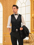 Floral Victorian Tuxedo Suit Vest (US Only) Vest COOFANDY Store 