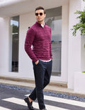 Quarter Zippper Mock Neck Pullover Sweater (US Only) Sweaters COOFANDY Store 