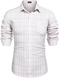 Business Button Up Plaid Shirts (US Only) Shirts Coofandy&