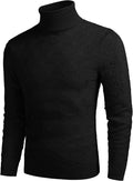 Stylish Slim Fit Turtleneck Pullover Sweater (US Only) Sweaters COOFANDY Store Black S 