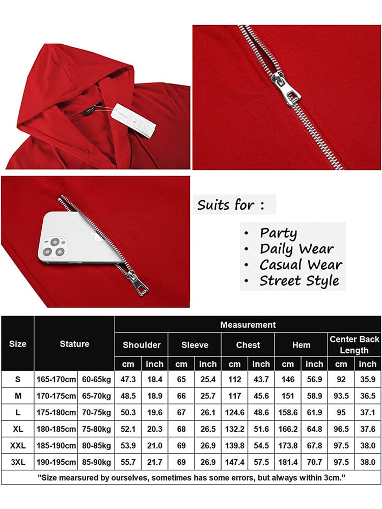 Long Outwear Sweatshirt (US Only) Coat COOFANDY Store 