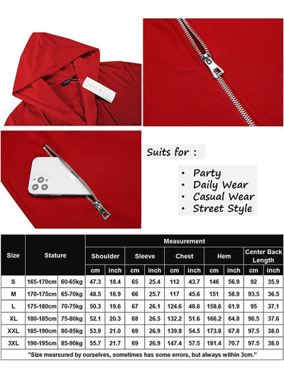 Long Outwear Sweatshirt (US Only) Coat COOFANDY Store 