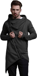 Lightweight Irregular Hem Pullover Hoodie (US Only) Hoodies COOFANDY Store 