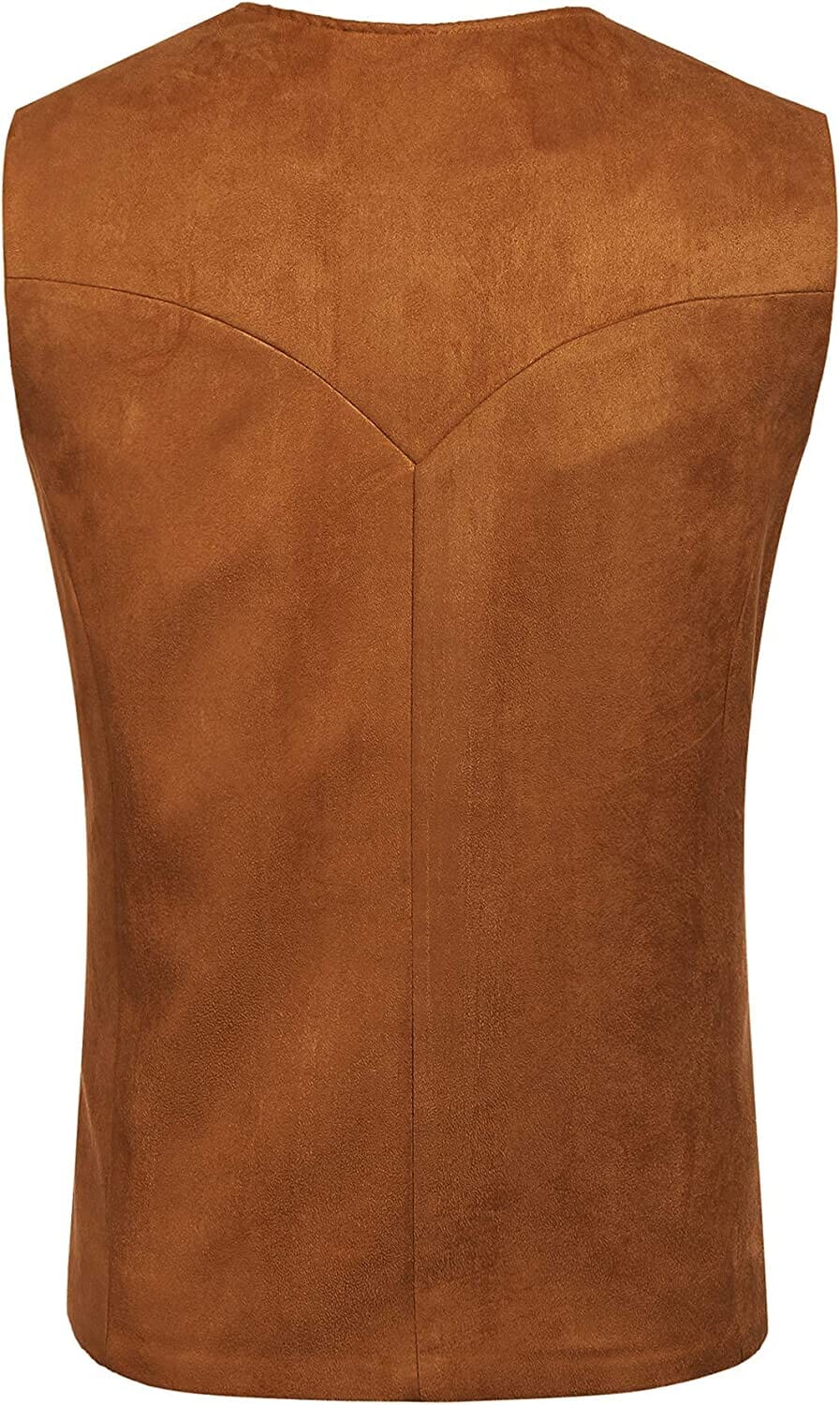 Solid Suede Leather Suit Vest (US Only) Vest COOFANDY Store 