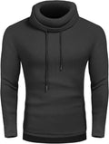 Knitted Pullover Turtleneck Sweater (US Only) Sweaters COOFANDY Store Dark Grey S 