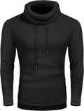 Knitted Pullover Turtleneck Sweater (US Only) Sweaters COOFANDY Store Black S 