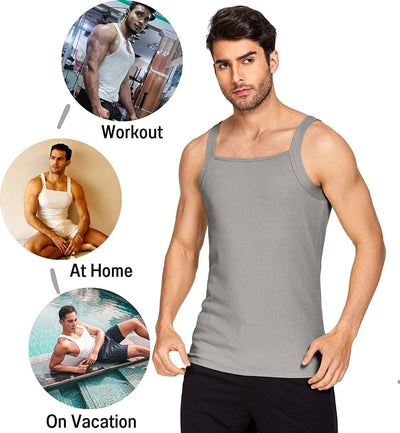 2 Pack Tank Tops Cotton Workout Undershirts (US Only) Tank Tops Coofandy's 