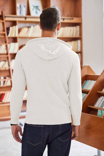 Solid Knitted Pullover Hooded Sweatshirt (US Only) Hoodies Brand: COOFANDY 