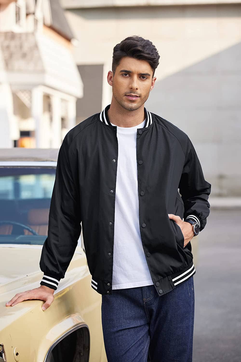 Varsity Lightweight Baseball Bomber Jackets (US Only) Coat COOFANDY Store 