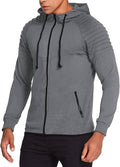 Fashion Long Sleeve Hooded With Zipper Pocket (US Only) Hoodies Coofandy&