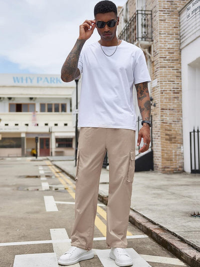 Casual Classic 100% Cotton Cargo Pants Pants coofandy 