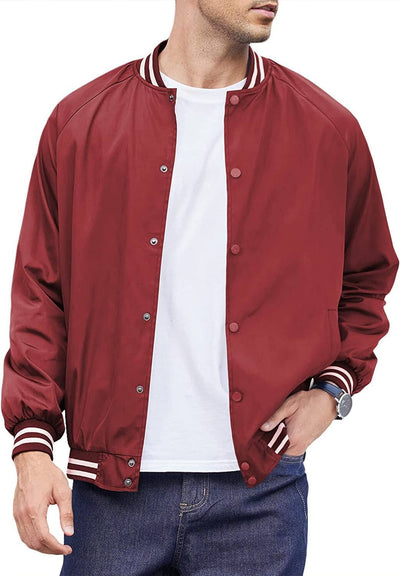 Varsity Lightweight Baseball Bomber Jackets (US Only) Coat COOFANDY Store 
