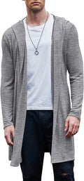 Casual Drape Cape Open Front Cardigan (US Only) Cardigans COOFANDY Store Light Grey S 