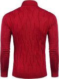 Slim Fit Turtleneck Knitted Pullover Sweaters (US Only) Sweaters Coofandy&