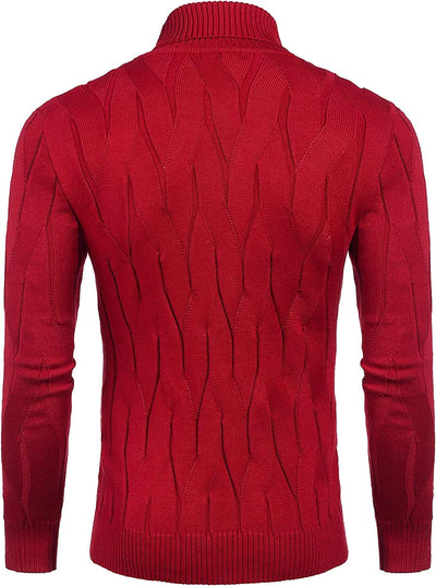 Slim Fit Turtleneck Knitted Pullover Sweaters (US Only) Sweaters Coofandy's 