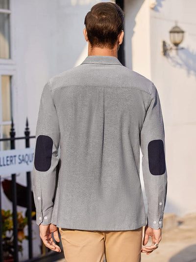 Classic Solid Long Sleeve Button Shirt with Chest Pocket (US Only) Shirts coofandy 