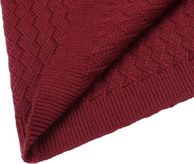 Turtleneck Patterned Knitted Pullover Sweater (US Only) Sweaters COOFANDY Store 