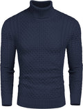 Slim Fit Turtleneck Twisted Sweater (US Only) Sweaters Coofandy&