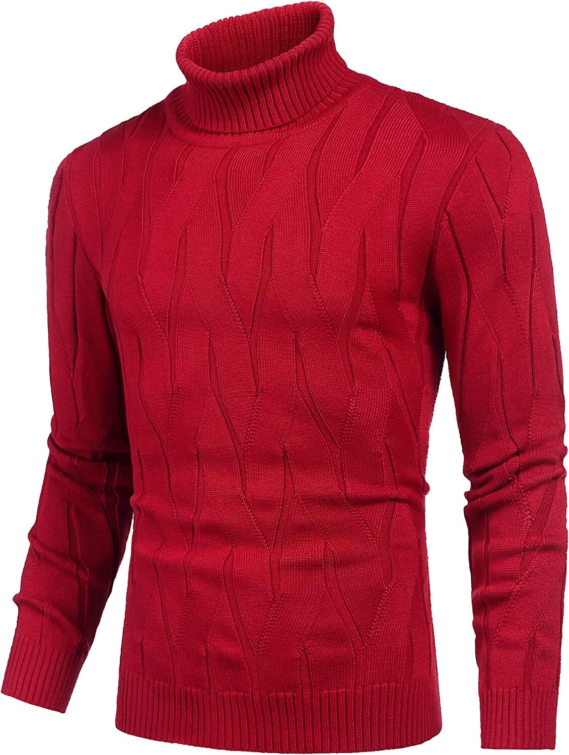 Slim Fit Turtleneck Knitted Pullover Sweaters (US Only) Sweaters Coofandy's 